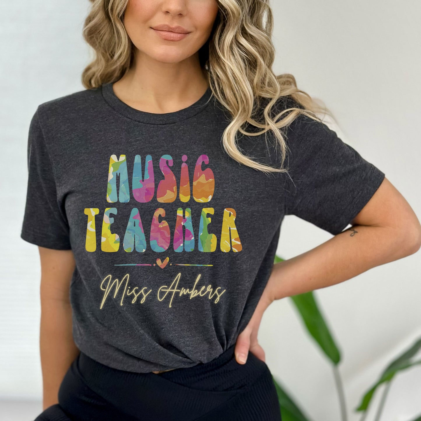 Custom Teacher Profession Name Shirt, Boho Rainbow Personalized Dream Team Shirt