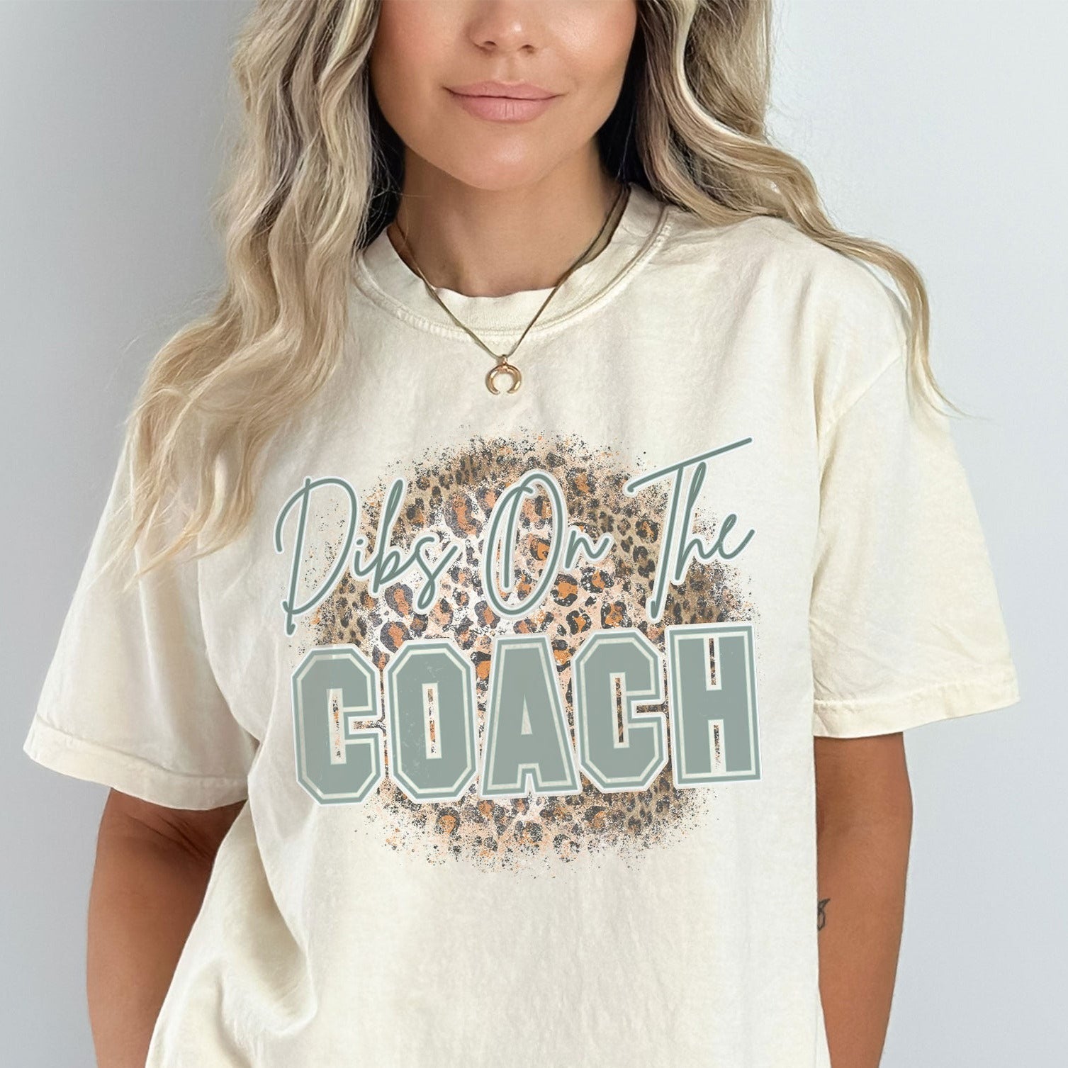 Dibs On The Coach T-Shirt, Leopard Coach Wife Shirt – mioqlo