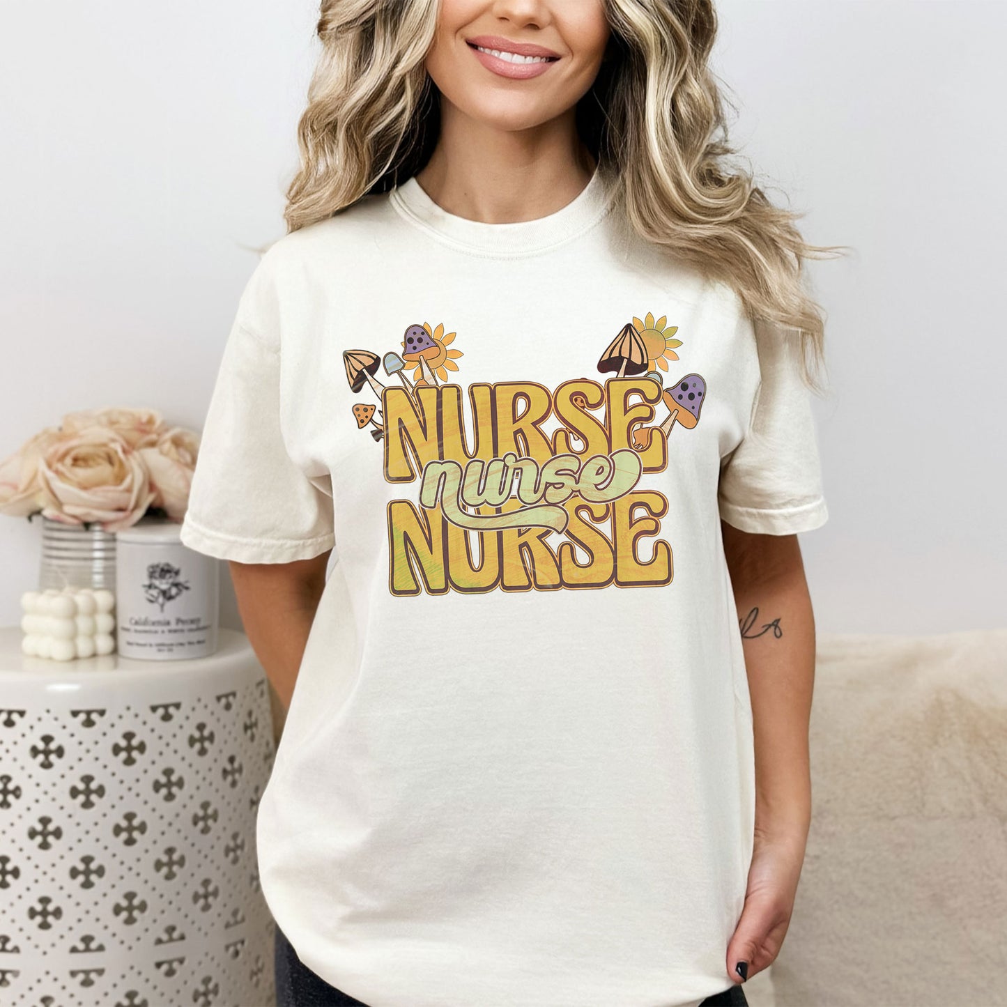 Custom Retro Nurse Department T-Shirt, Group Matching Nurse Shirt