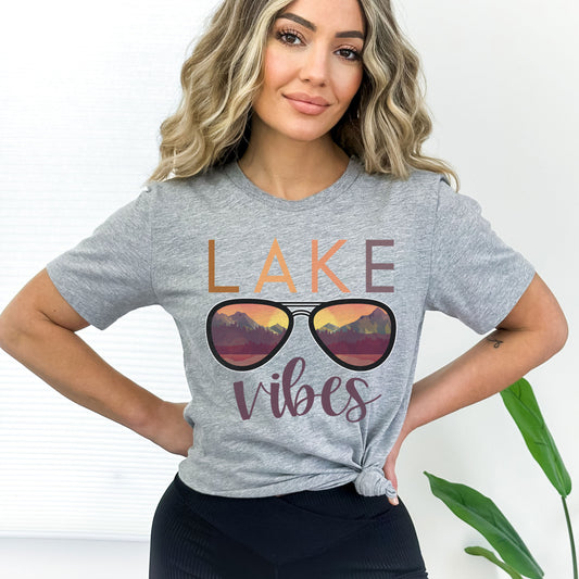 Lake Vibes Shirt, Vacation Sunglasses Lake Shirt, Lake Summer Shirt, Girls Trip Summer Vibes, Summer Rainbow, Ladies Summer Vacay