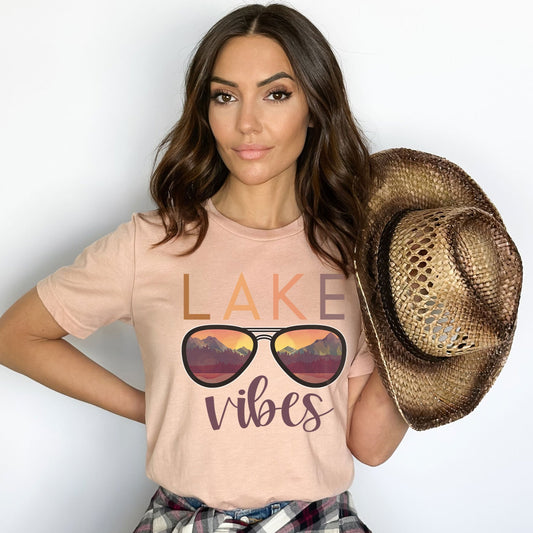 Lake Vibes Shirt, Vacation Sunglasses Lake Shirt, Lake Summer Shirt, Girls Trip Summer Vibes, Summer Rainbow, Ladies Summer Vacay