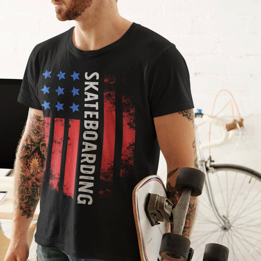 Skateboarding Team USA Shirt, America Shirt, American Flag 2021, Unisex Usa Tee, Vintage USA, Retro USA, Skater Skate Board Summer Tank Top