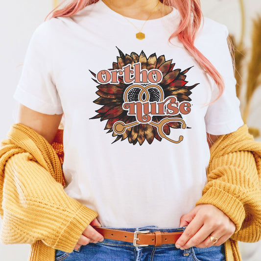 Orthopedic Nurse Sunflower Boho Brown Shirt Ortho Graduation Day Shirt Bone Surgery Surgical Nursing School Grad Tee Thank You Undergrad Tee