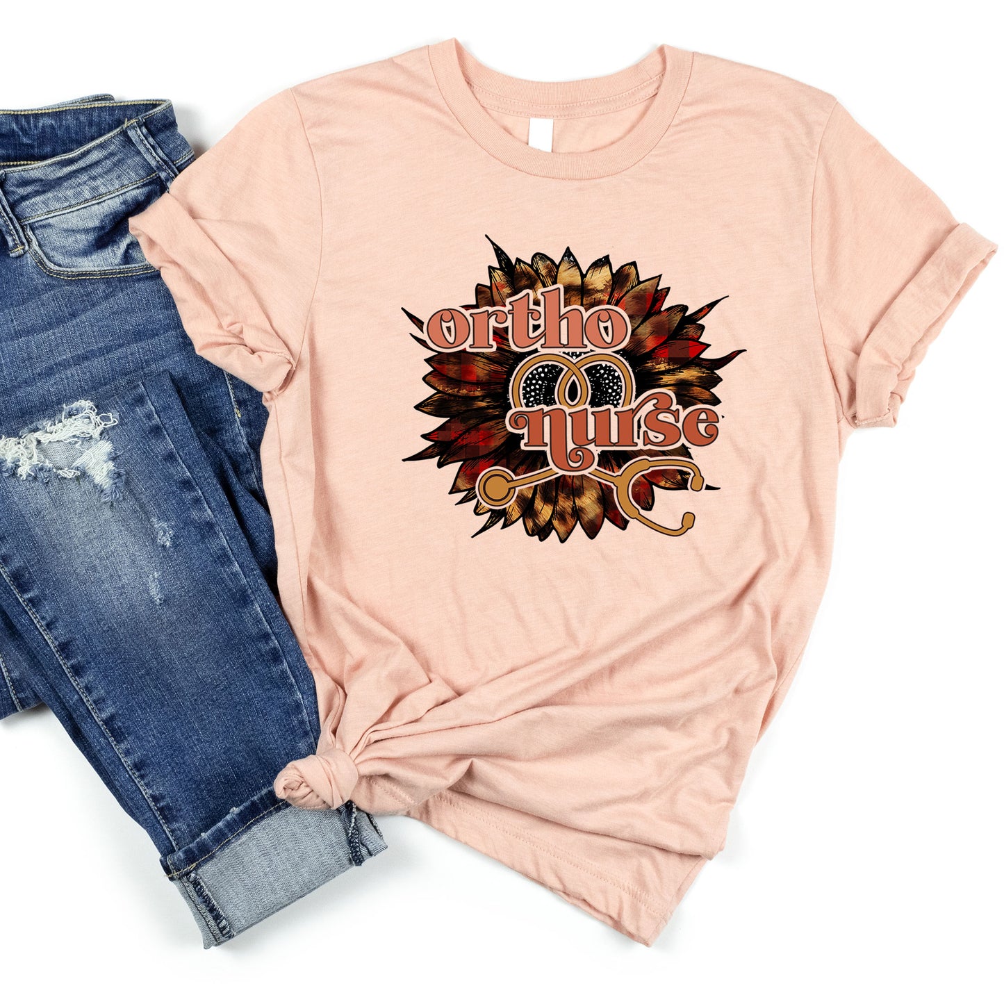 Orthopedic Nurse Sunflower Boho Brown Shirt Ortho Graduation Day Shirt Bone Surgery Surgical Nursing School Grad Tee Thank You Undergrad Tee