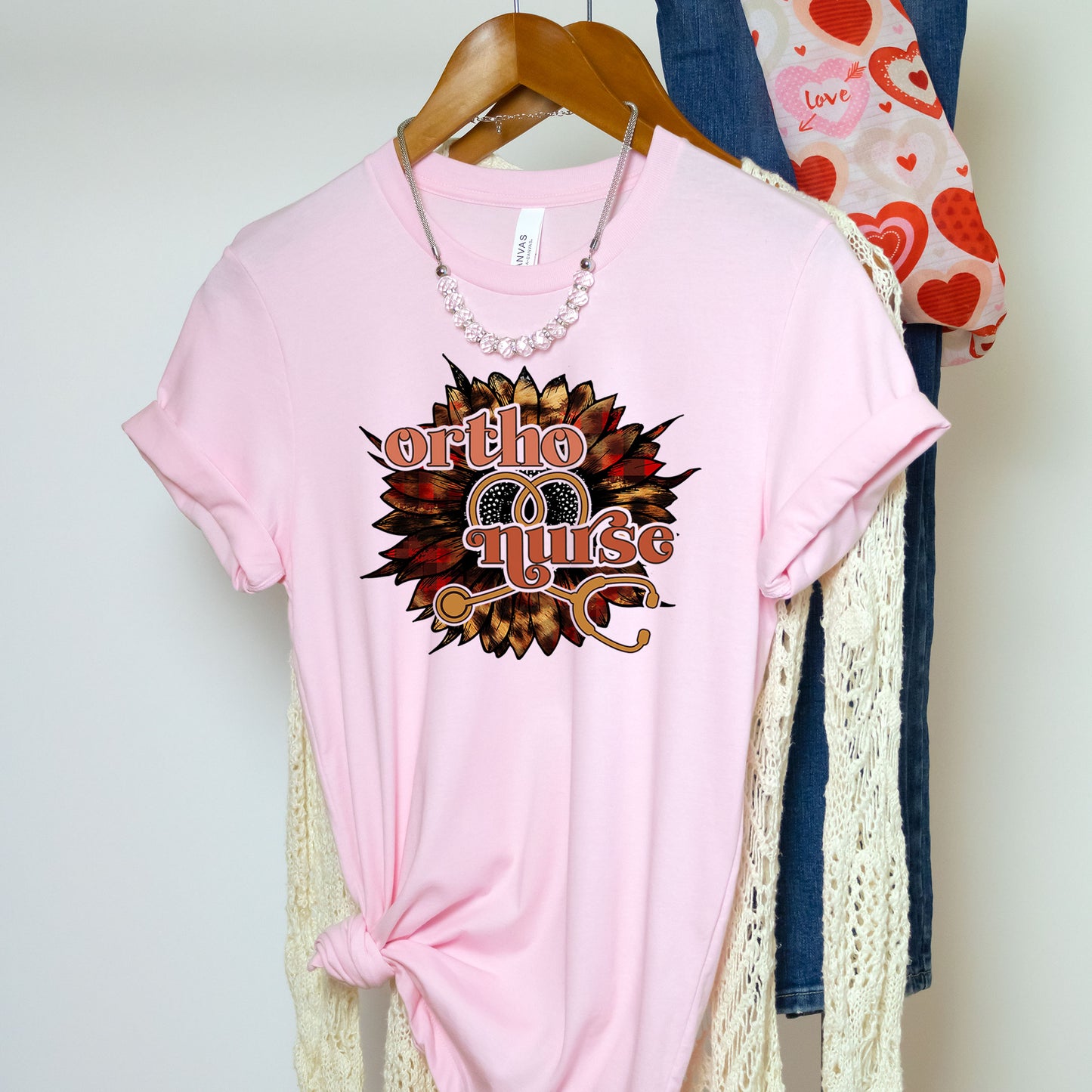 Orthopedic Nurse Sunflower Boho Brown Shirt Ortho Graduation Day Shirt Bone Surgery Surgical Nursing School Grad Tee Thank You Undergrad Tee