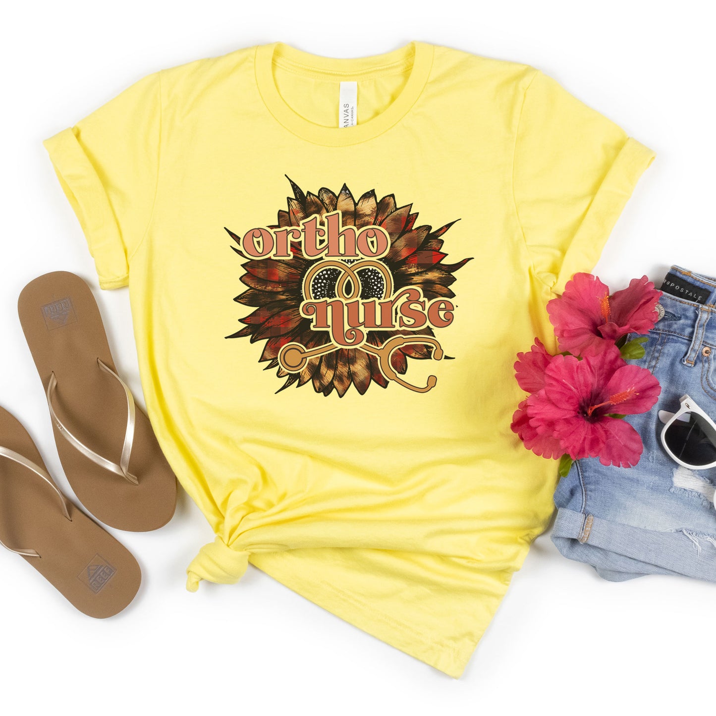 Orthopedic Nurse Sunflower Boho Brown Shirt Ortho Graduation Day Shirt Bone Surgery Surgical Nursing School Grad Tee Thank You Undergrad Tee