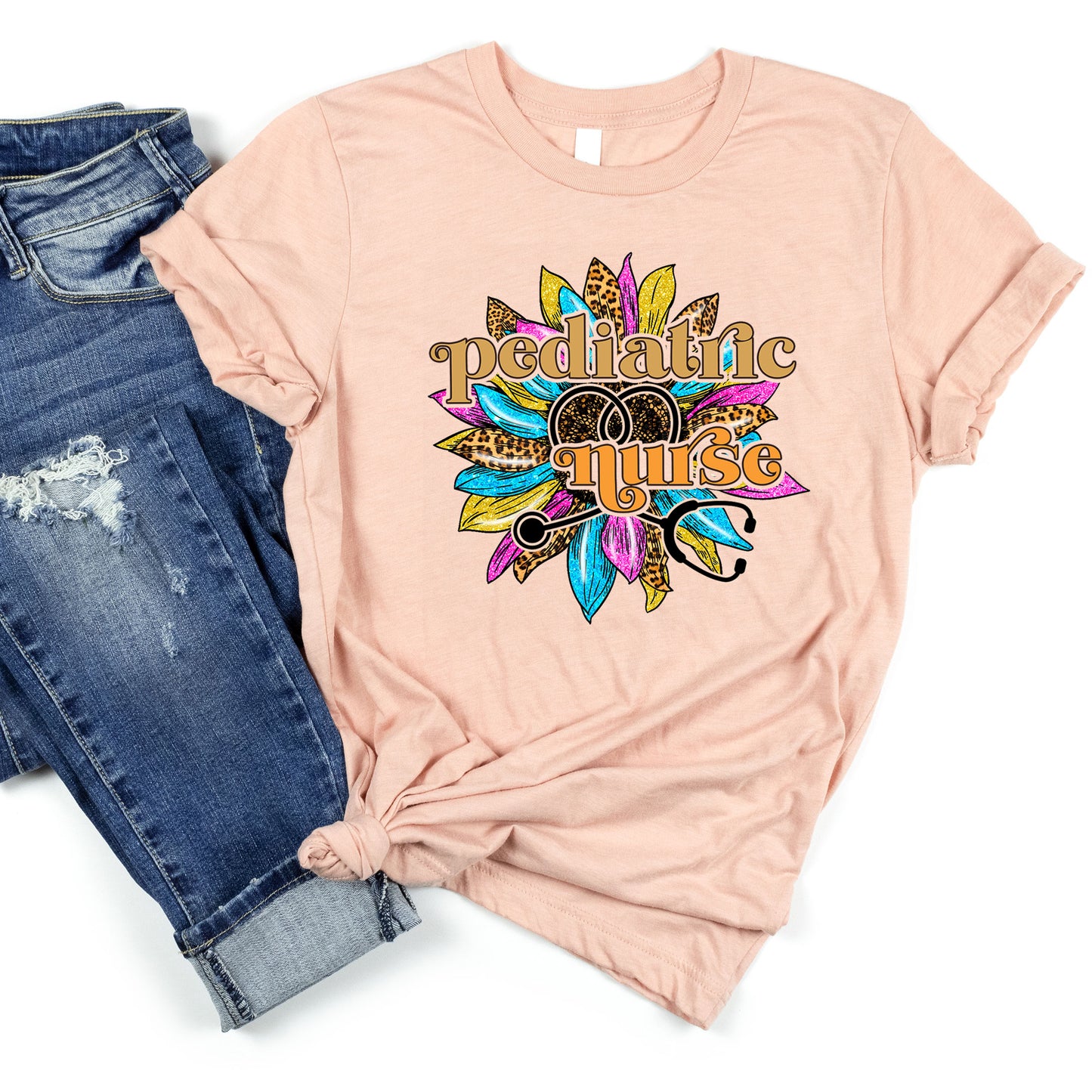 Pediatric Nurse Sunflower Rainbow Shirt, Children Nurse Graduation Day Shirt, Kids Nursing School Grad Tee, Thank You Neonatal CVICU