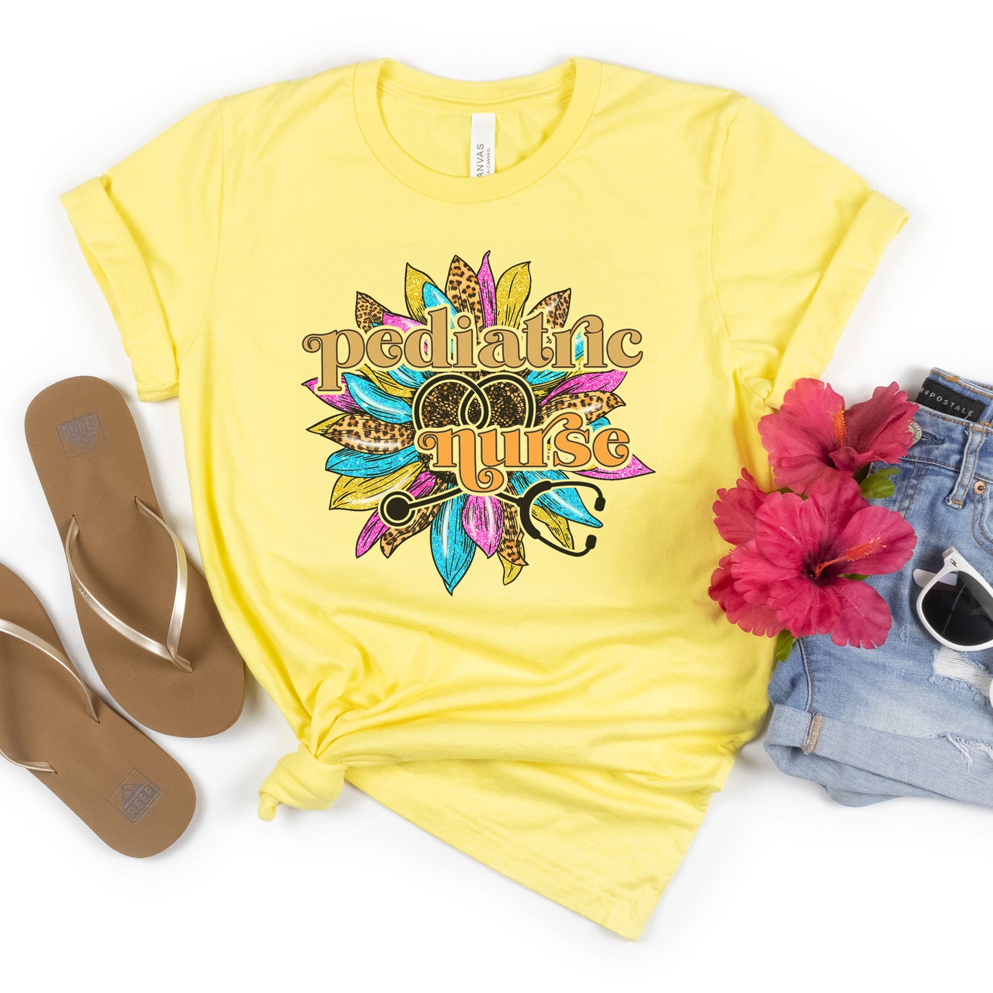 Pediatric Nurse Sunflower Rainbow Shirt, Children Nurse Graduation Day Shirt, Kids Nursing School Grad Tee, Thank You Neonatal CVICU