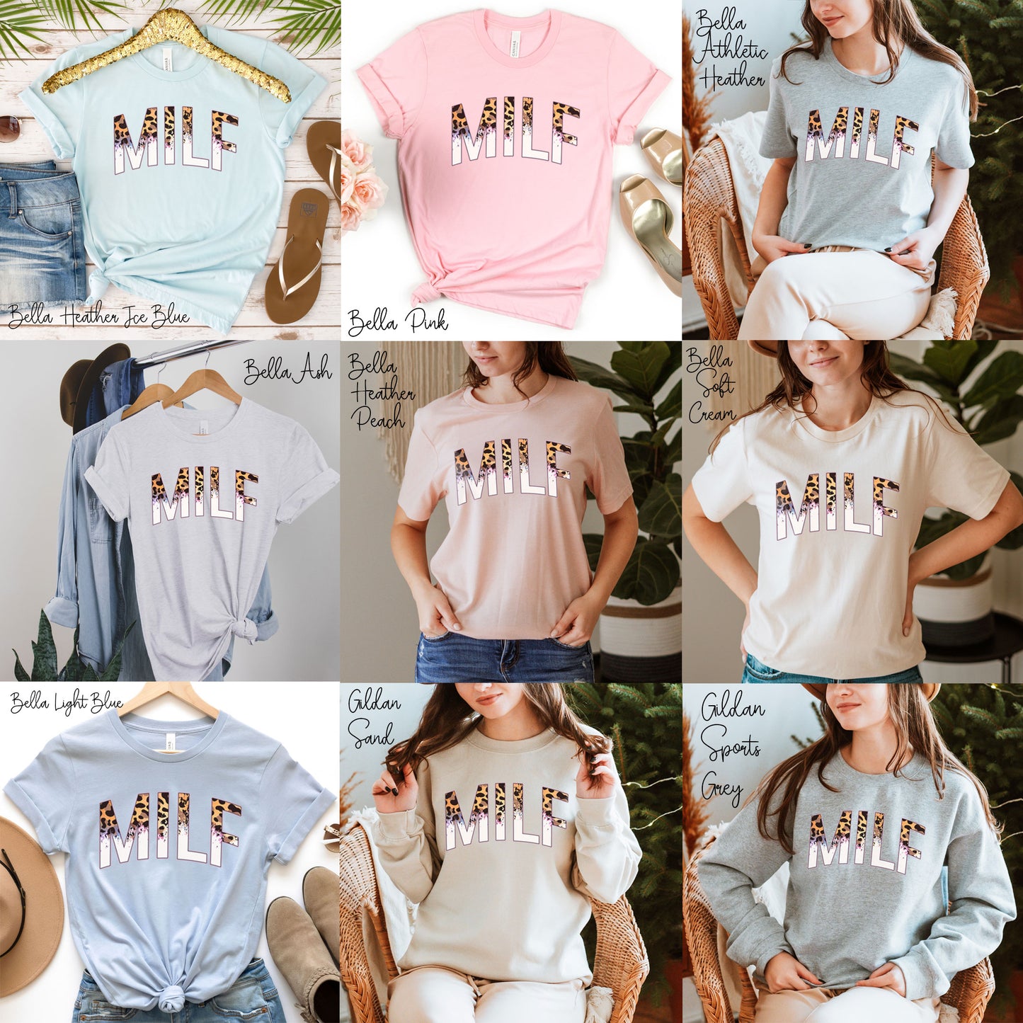 MILF T-Shirt - Leopard Mom Funny Mama Gift