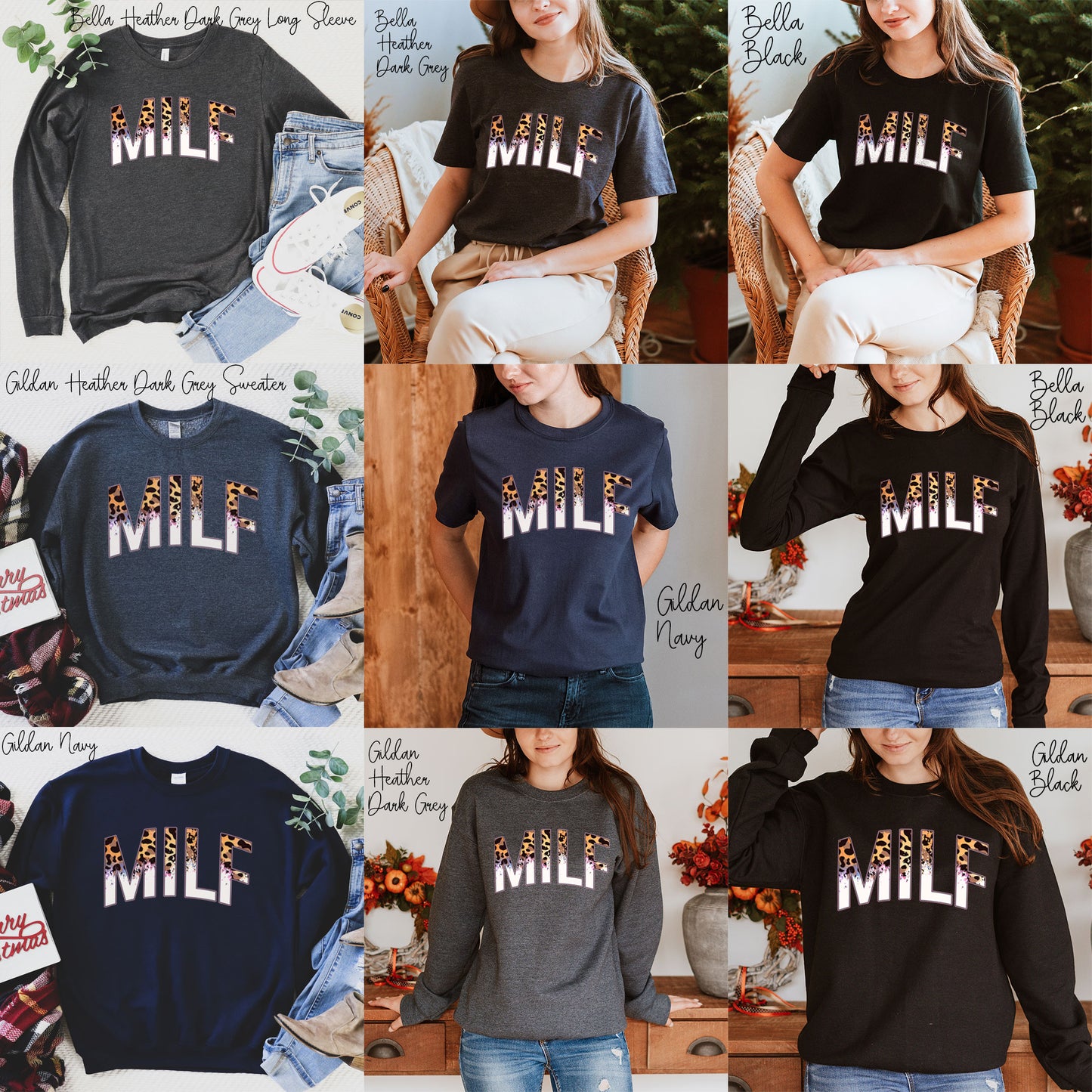 MILF T-Shirt - Leopard Mom Funny Mama Gift