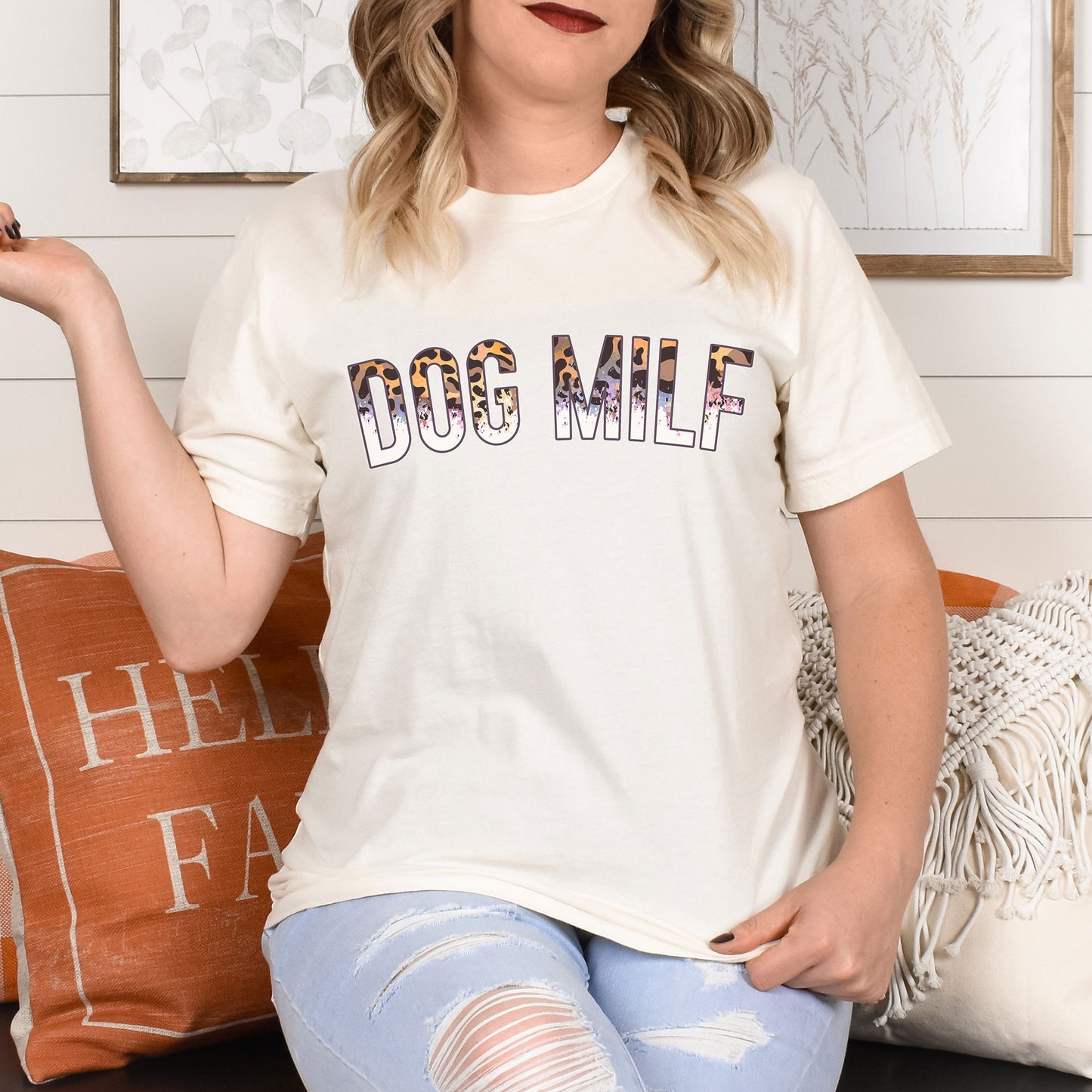 Dog MILF T-Shirt - Leopard Mom Funny Mama Gift