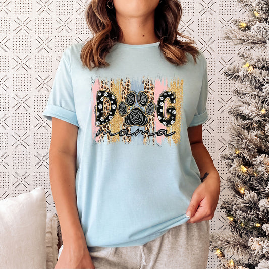 Dog Mama Shirt - Leopard Funny Sayings - Dog Lovers Shirt