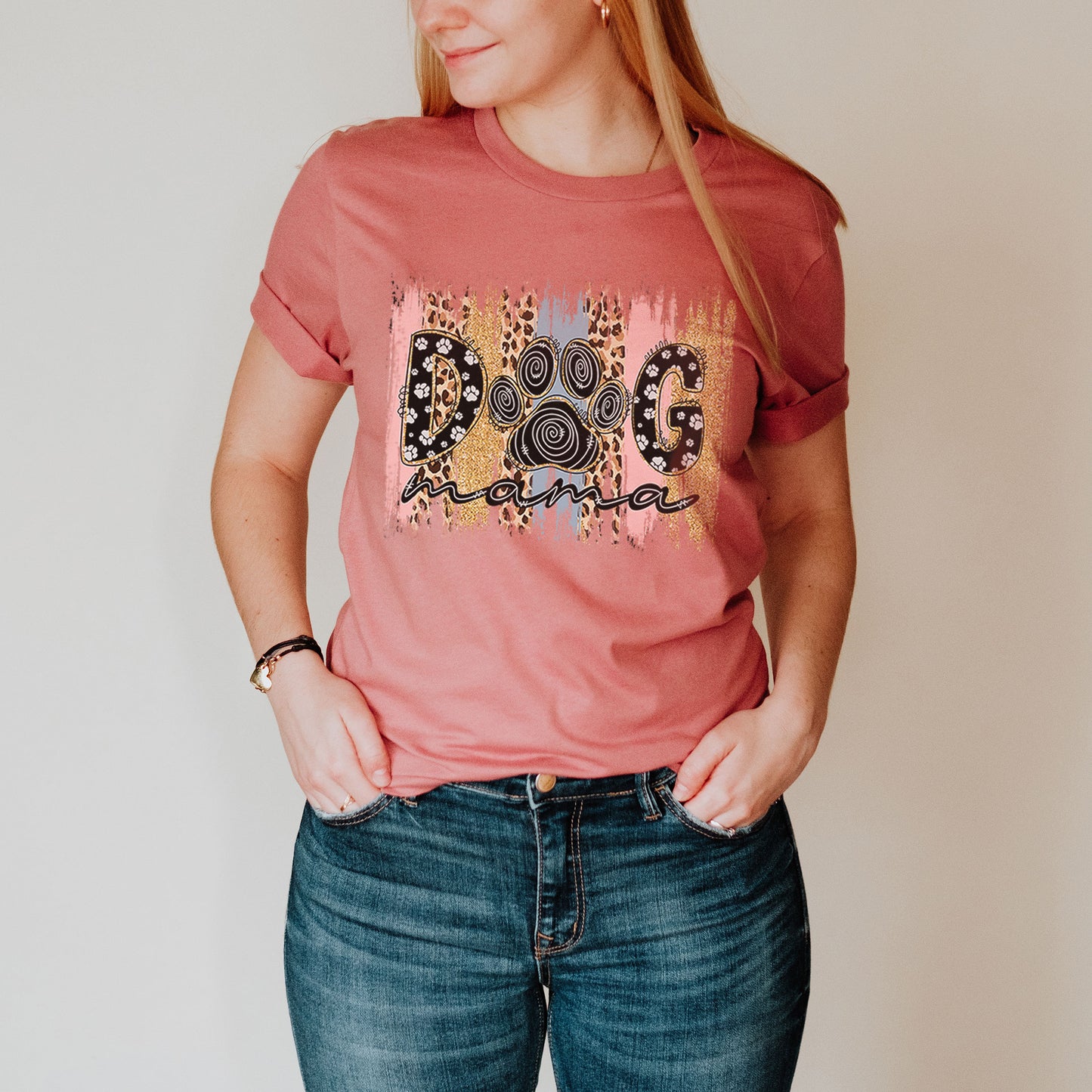 Dog Mama Shirt - Leopard Funny Sayings - Dog Lovers Shirt