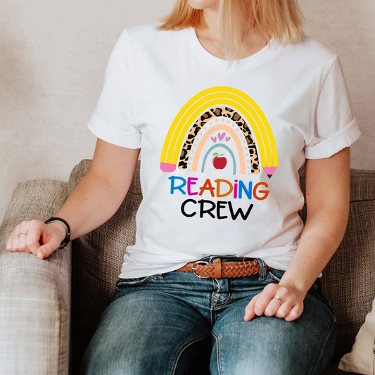 Reading Crew Teacher Shirt, Librarian Shirt Library Squad, Reading Squad Birthday Gift Reading Specialist Interventionist, Reading Coach Tee