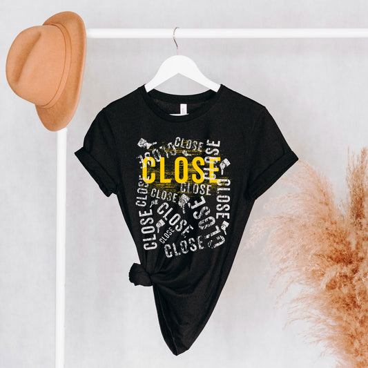 Mortgages Abstract Clear To Close Mortgage Loan Officer, Mortgage Lender Shirt, Text Based Repeating Real Estate Loan Officer Realtor Gift