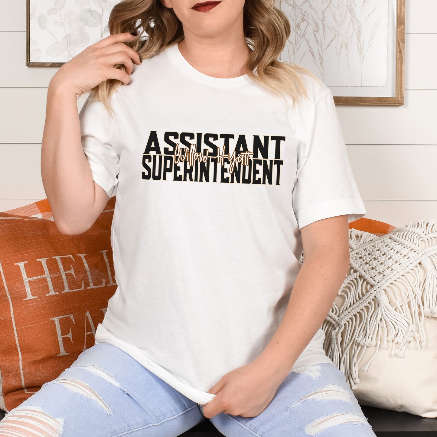 Custom Names Superintendent Shirt, Assistant Superintendent Gifts, Principal Appreciation Gift Director Lead, Principal Team Christmas Party