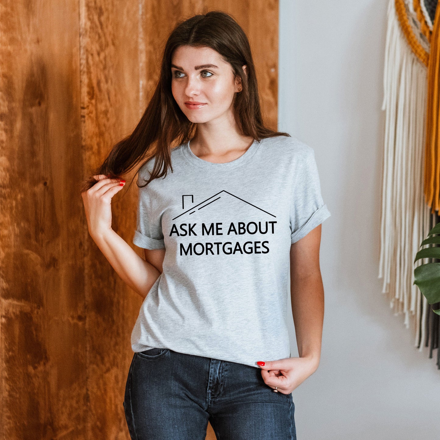 Real Estate Shirt, Realtor Shirt, Ask Me About Mortgages, Mortgage Tee, Loan Officer, Unisex, Simple, Minimalist, Real Estate Closing Gifts