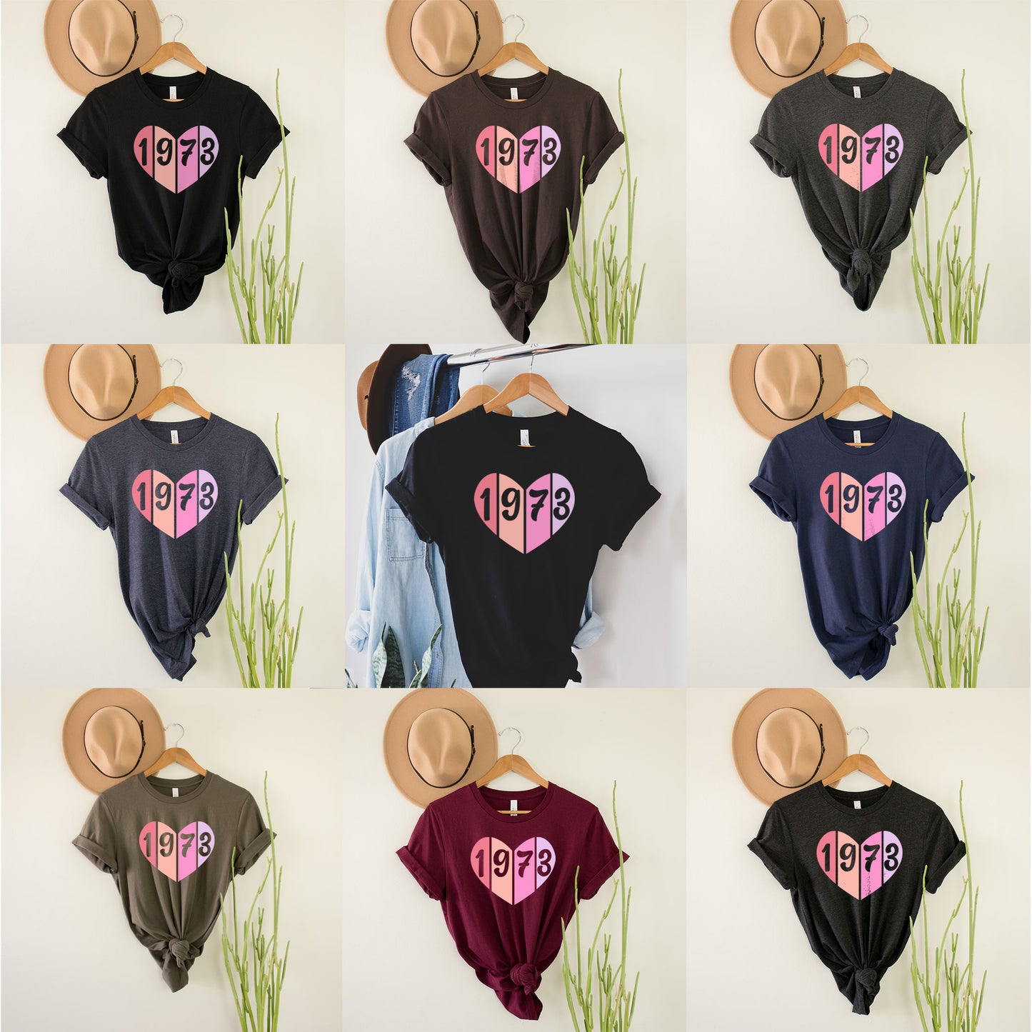 1973 Heart Shirt, Birthday 1973 Shirt, 49th Birthday Tee, 1973 Birthdays, Roe Vs Wade 1973, 1973 Protect Roe Feminist Womens' March Protest