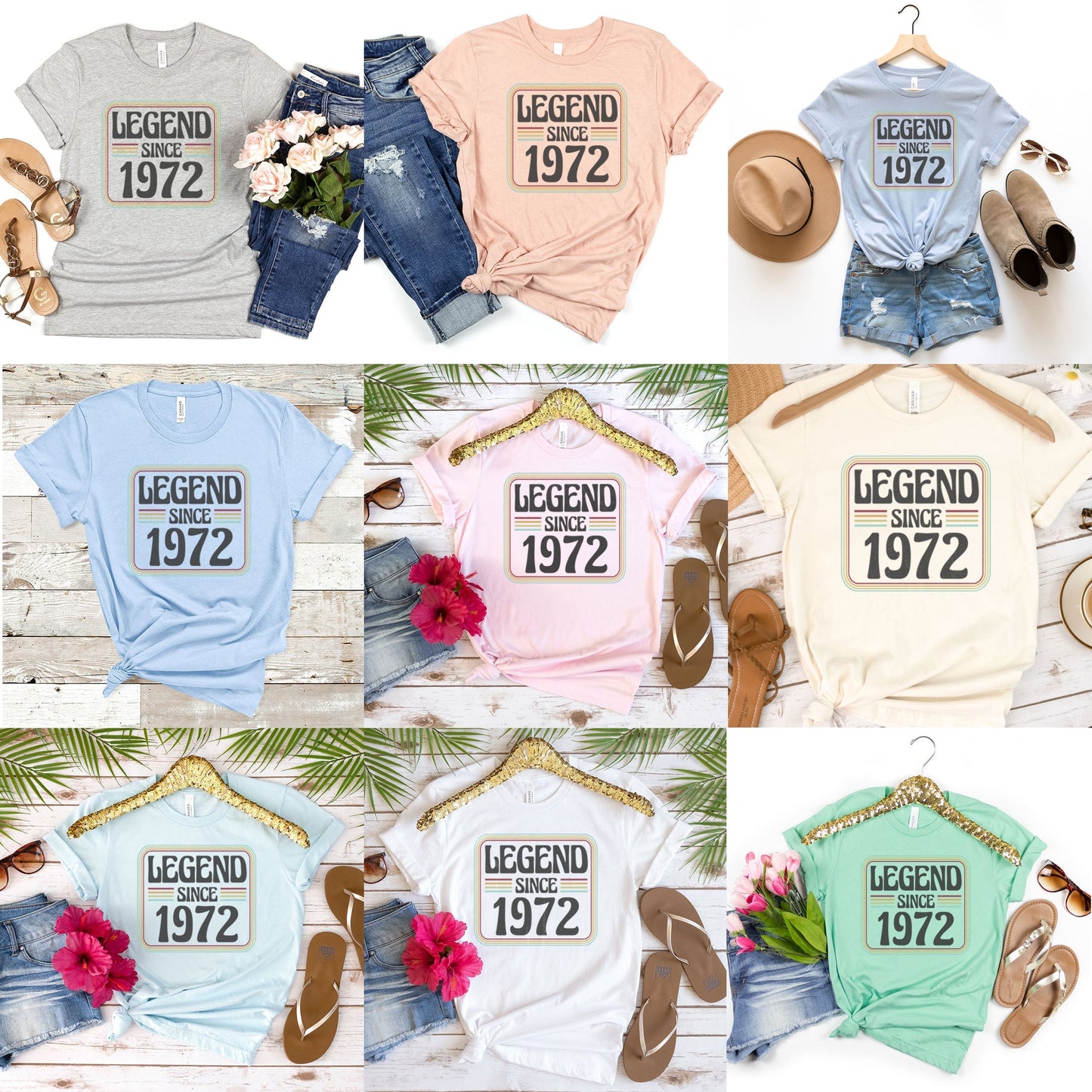 Legend Since 1972 Shirt, Born in 1972 Birthday Shirt, Vintage 1972 Shirt, 50th Birthday Idea, 1972 Birthday T-Shirt, 50th Birthday Gifts Tee