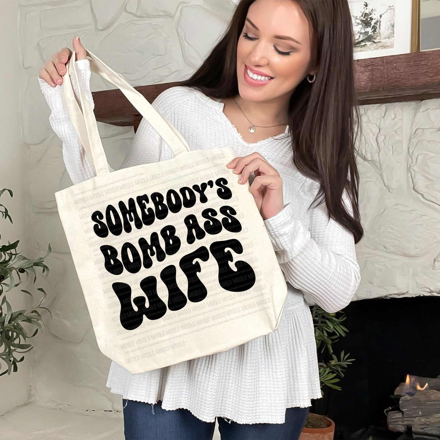 Somebody's Bomb Ass Wife, Boho Funny Sayings Sublimation PNG Digital Downloads