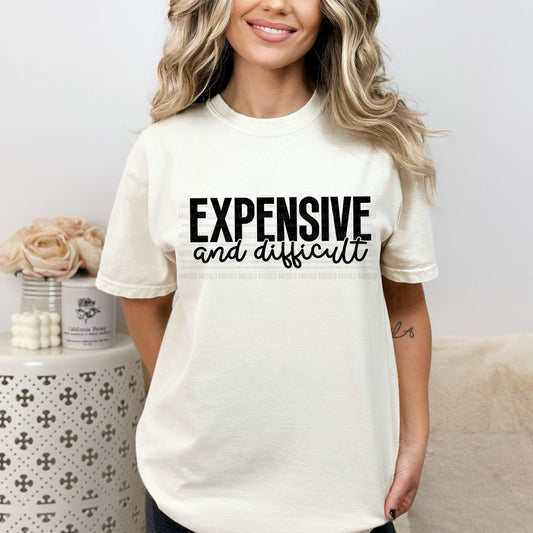 Expensive And Difficult, Sarcastic Funny Sayings Sublimation PNG Digital Downloads
