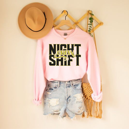 Night Shift Nurse Crew Sweatshirt, Emergency Room Nurse Sweater, Night Worker Staff Gifts, ICU Nurse Team, Trauma Nurse Graduation ER School