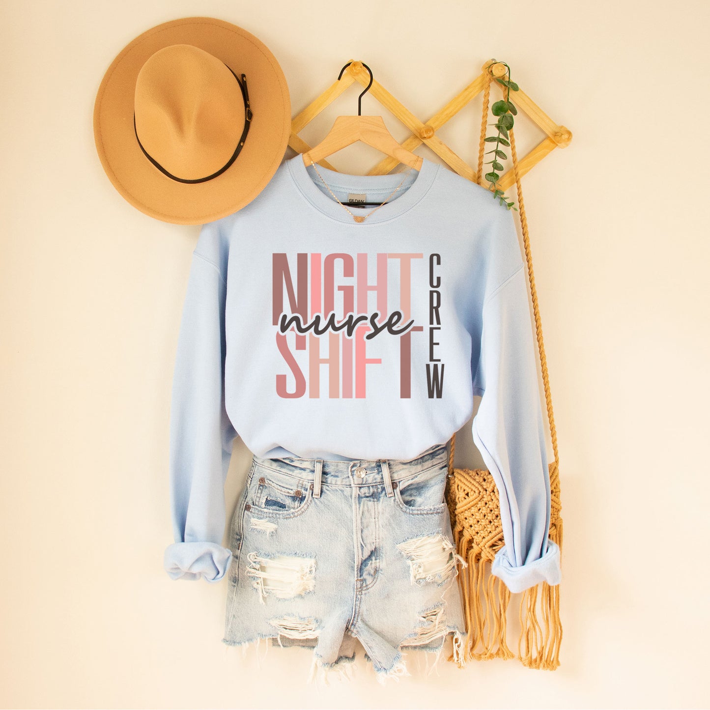 Night Shift Nurse Crew Sweatshirt, Critical Care Nurse Sweater, Night Worker Staff Gifts, ICU Nurse Team, Trauma Nurse Graduation Undergrad