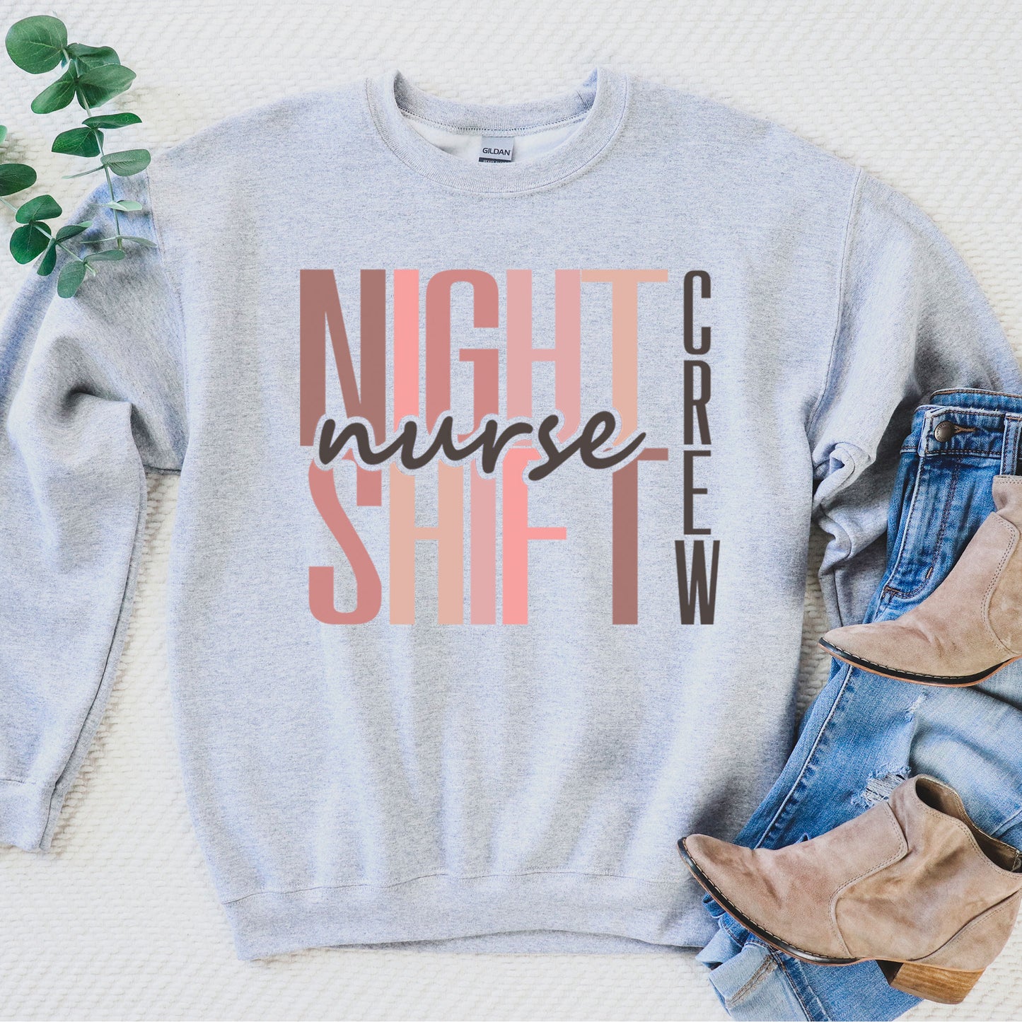 Night Shift Nurse Crew Sweatshirt, Critical Care Nurse Sweater, Night Worker Staff Gifts, ICU Nurse Team, Trauma Nurse Graduation Undergrad