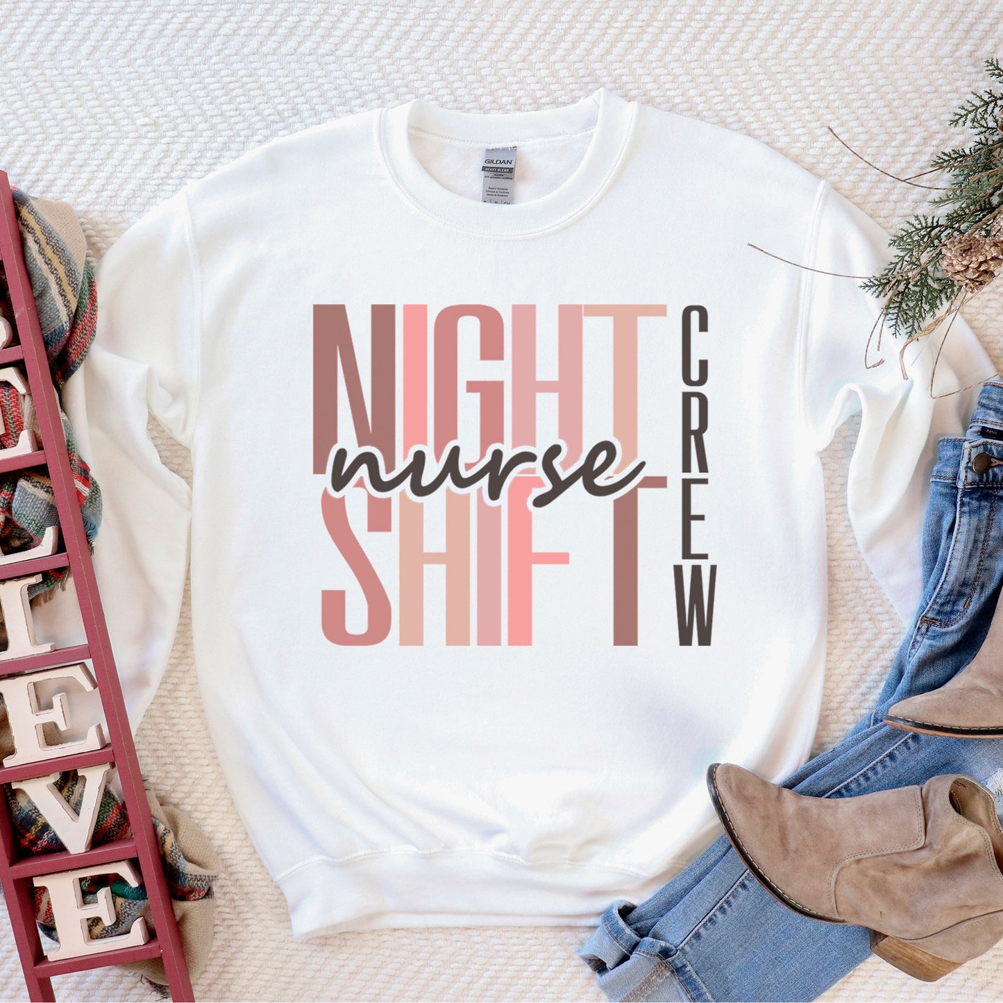 Night Shift Nurse Crew Sweatshirt, Critical Care Nurse Sweater, Night Worker Staff Gifts, ICU Nurse Team, Trauma Nurse Graduation Undergrad