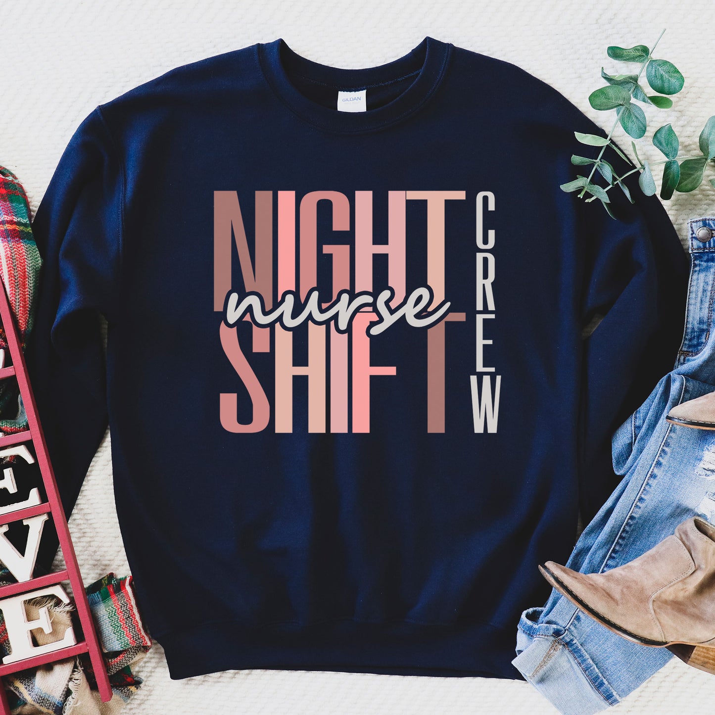 Night Shift Nurse Crew Sweatshirt, Critical Care Nurse Sweater, Night Worker Staff Gifts, ICU Nurse Team, Trauma Nurse Graduation Undergrad