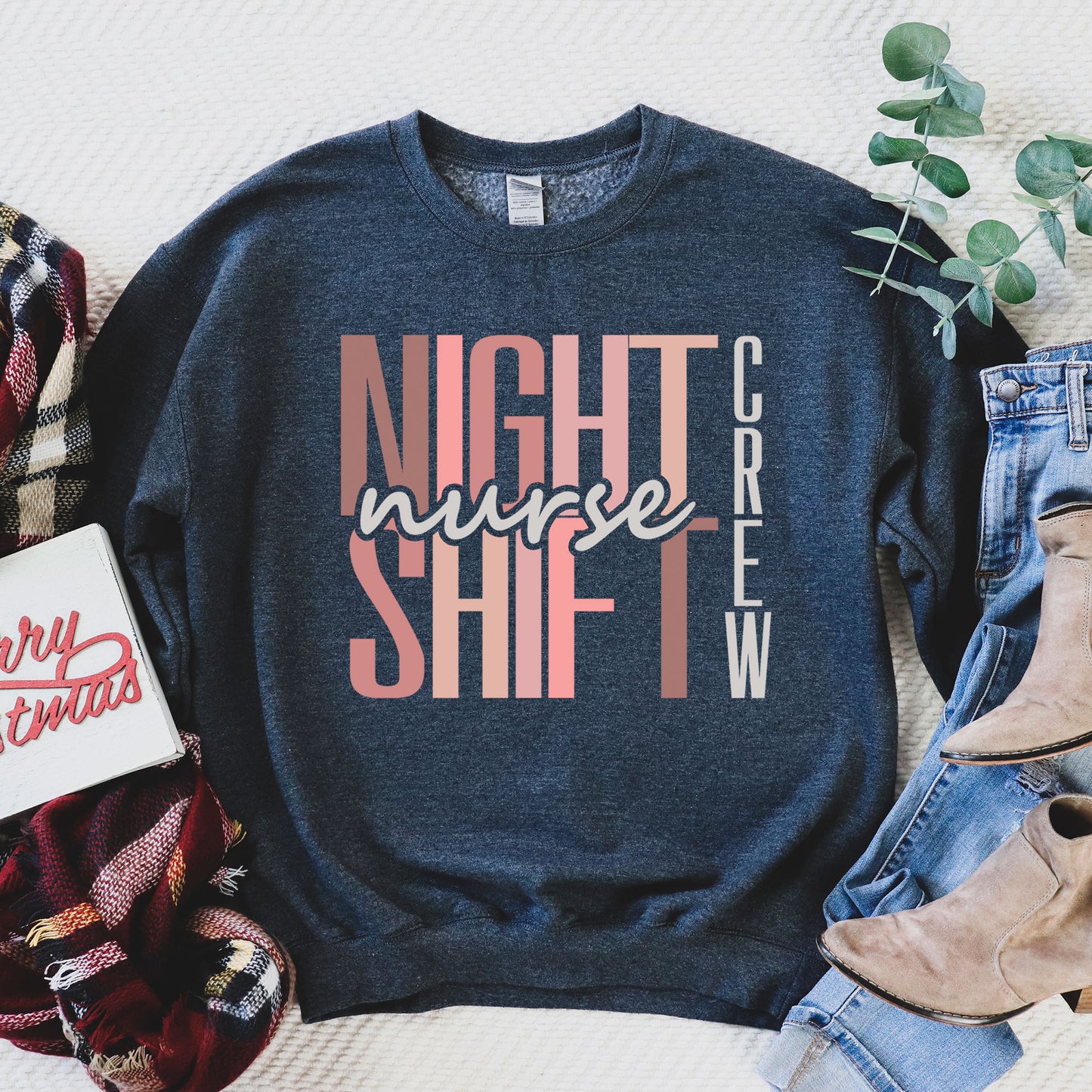 Night Shift Nurse Crew Sweatshirt, Critical Care Nurse Sweater, Night Worker Staff Gifts, ICU Nurse Team, Trauma Nurse Graduation Undergrad