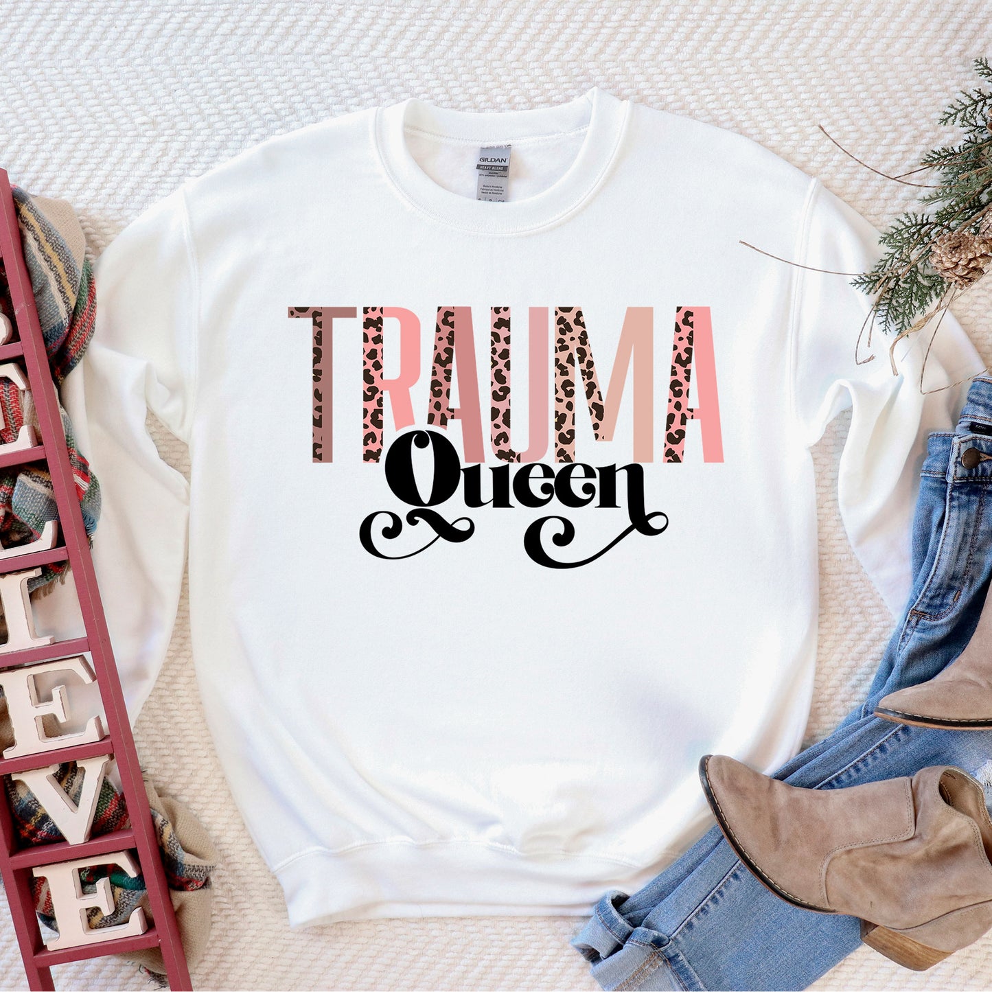Trauma Queen Sweatshirt, Emergency Room Nurse Sweater, Critical Care Staff Gifts, ICU Nurse Team, Trauma Nurse Graduation School Undergrad