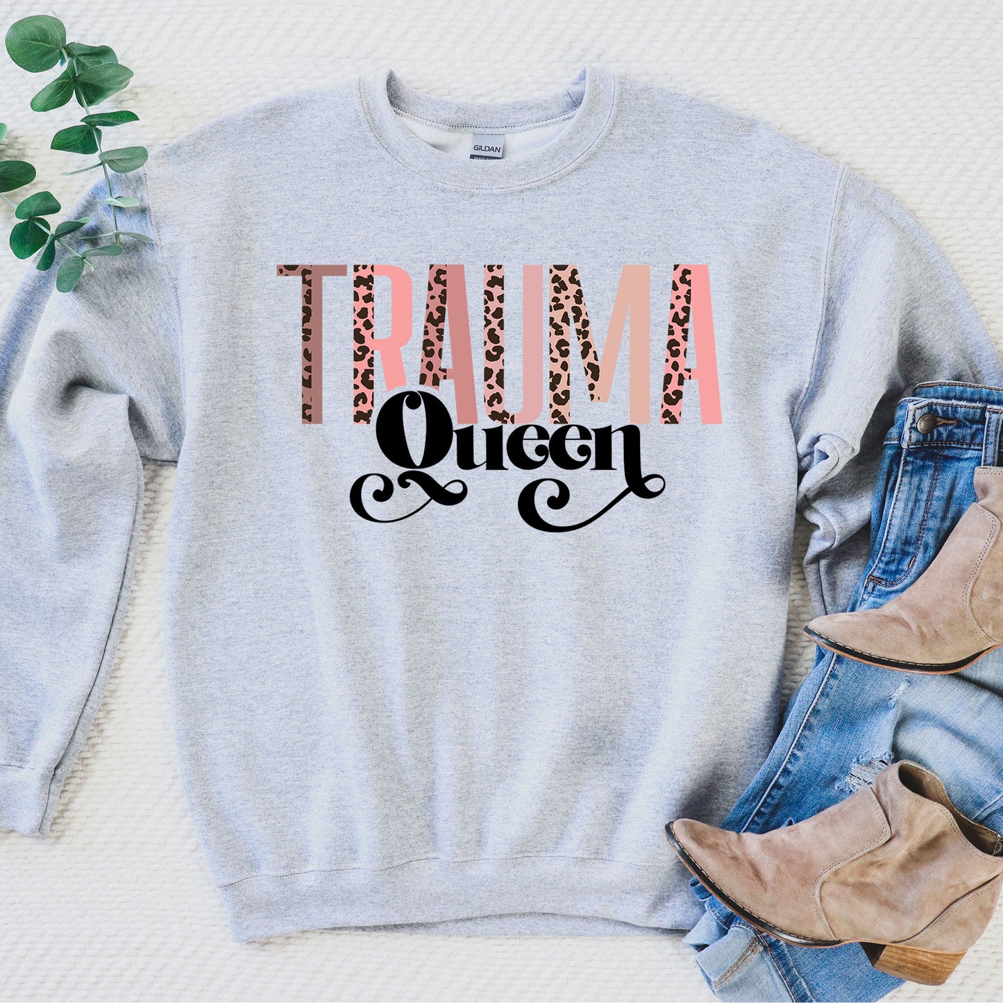 Trauma Queen Sweatshirt, Emergency Room Nurse Sweater, Critical Care Staff Gifts, ICU Nurse Team, Trauma Nurse Graduation School Undergrad