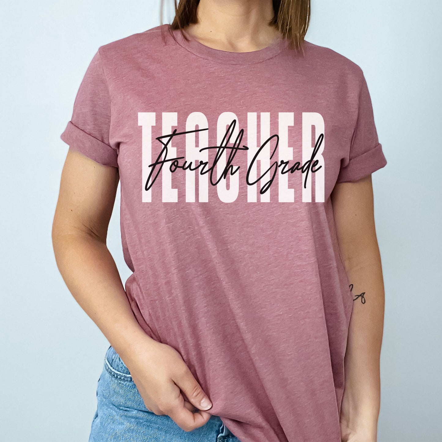 Fourth Grade Teacher Shirt, 4th Grade Teacher, Fourth Grade Team, Cute Teacher Tee, 2021 Grade Level, Elementary Teach School Family Spirit