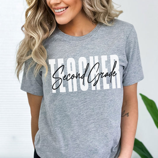 Second Grade Teacher Shirt, 2nd Grade Teacher, Second Grade Team, Cute Teacher Tee, 2021 Grade Level, Elementary Teach School Family Spirit