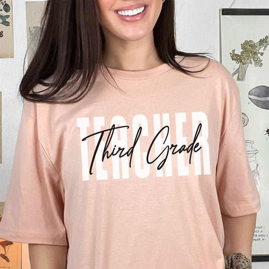 Third Grade Teacher Shirt, 3rd Grade Teacher, Third Grade Team, Cute Teacher Tee, 2021 Grade Level, Elementary Teach School Family Spirit