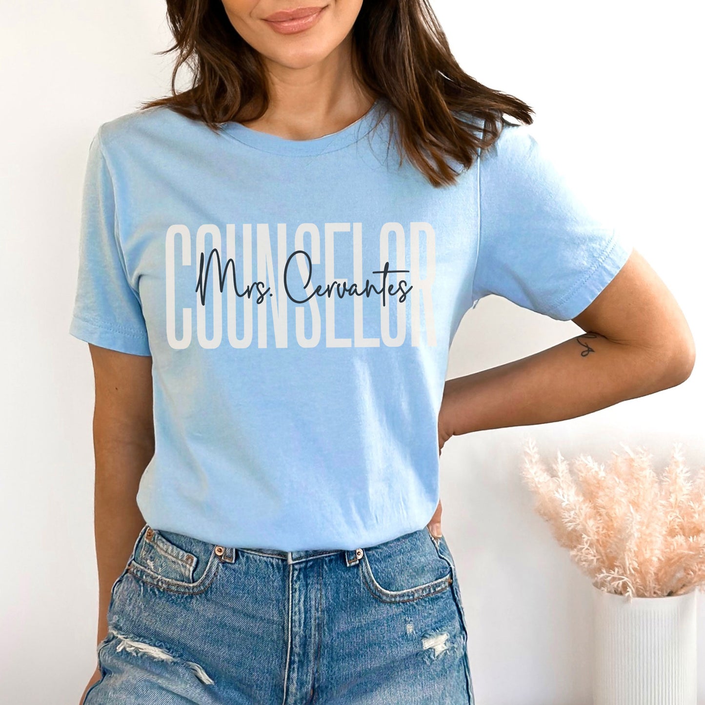 Custom School Counselor Shirt, Personalized Counselor Shirt, Guidance Counselor Name Tee Counseling Office, Academic Counselor Birthday Gift