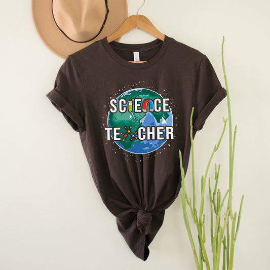 School Science Teacher Shirt, STEM Science Teacher Gift Bday College Technology Lab BFF Students Tee, College Undergrad Professor Earth Week