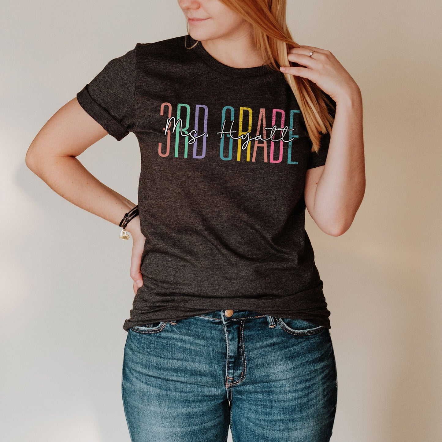 Custom Names 6th Grade Teacher Shirt Personalize Name Sixth Grade Gift First Day Of School Teachers Tee Elementary Team Birthday Sweatshirt