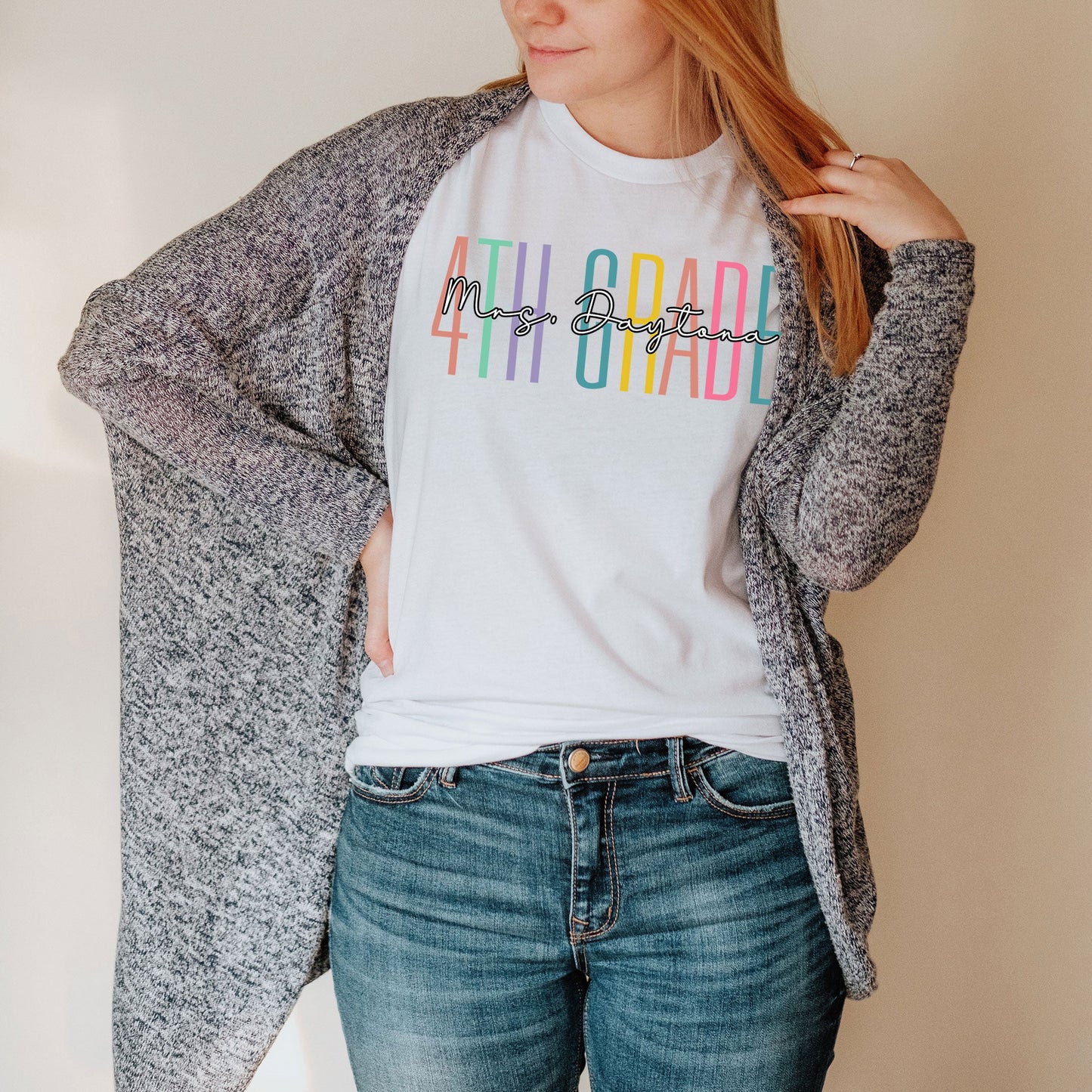 Custom Names 6th Grade Teacher Shirt Personalize Name Sixth Grade Gift First Day Of School Teachers Tee Elementary Team Birthday Sweatshirt