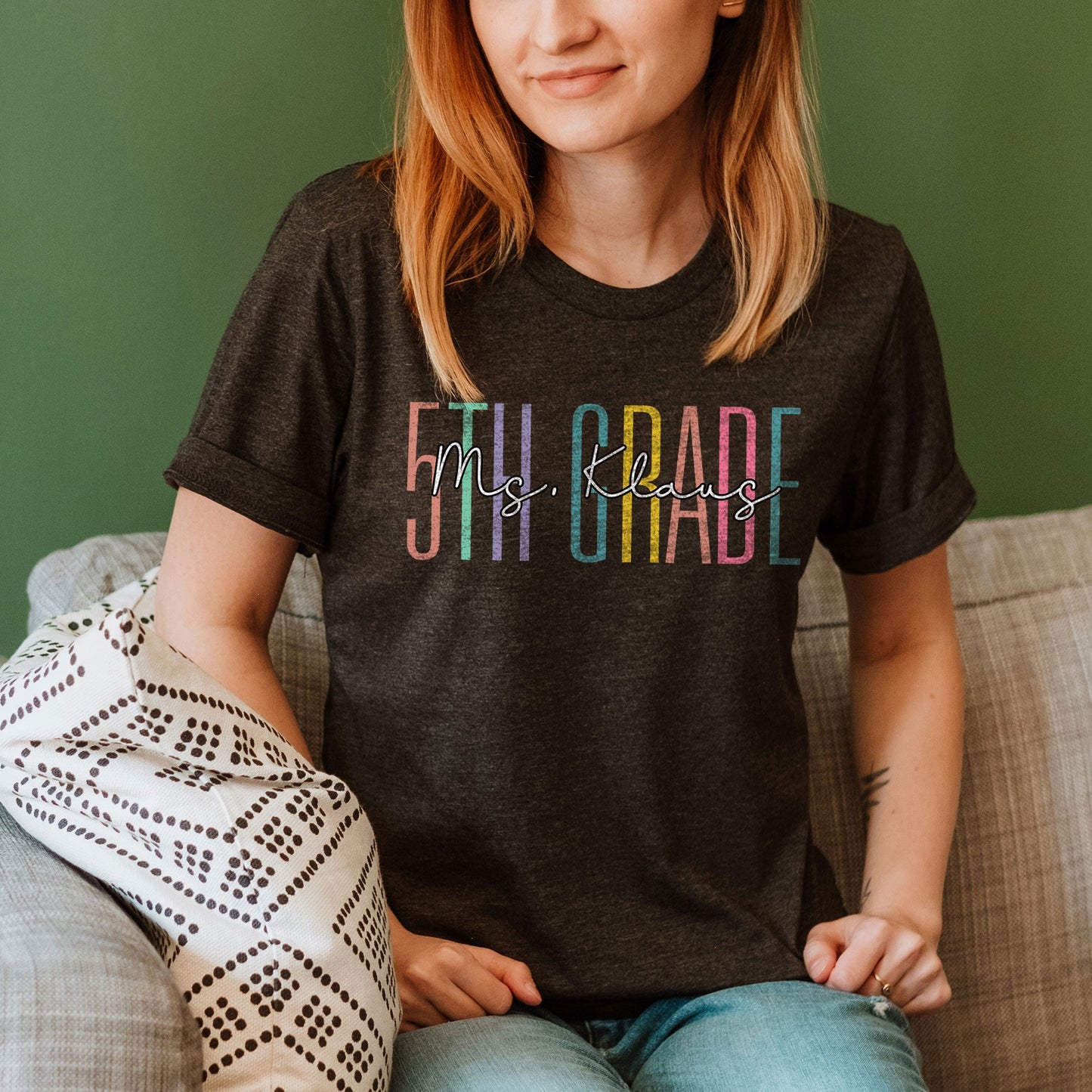 Custom Names 6th Grade Teacher Shirt Personalize Name Sixth Grade Gift First Day Of School Teachers Tee Elementary Team Birthday Sweatshirt