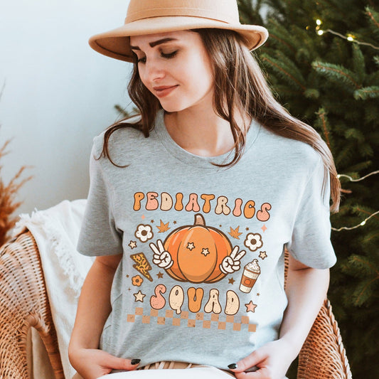 Pediatrics Squad T-Shirt, Fall Children Nurse Shirt, Nurse Life Sweatshirt School Nurse Graduation Gifts Nursing School Gift Graduation Team