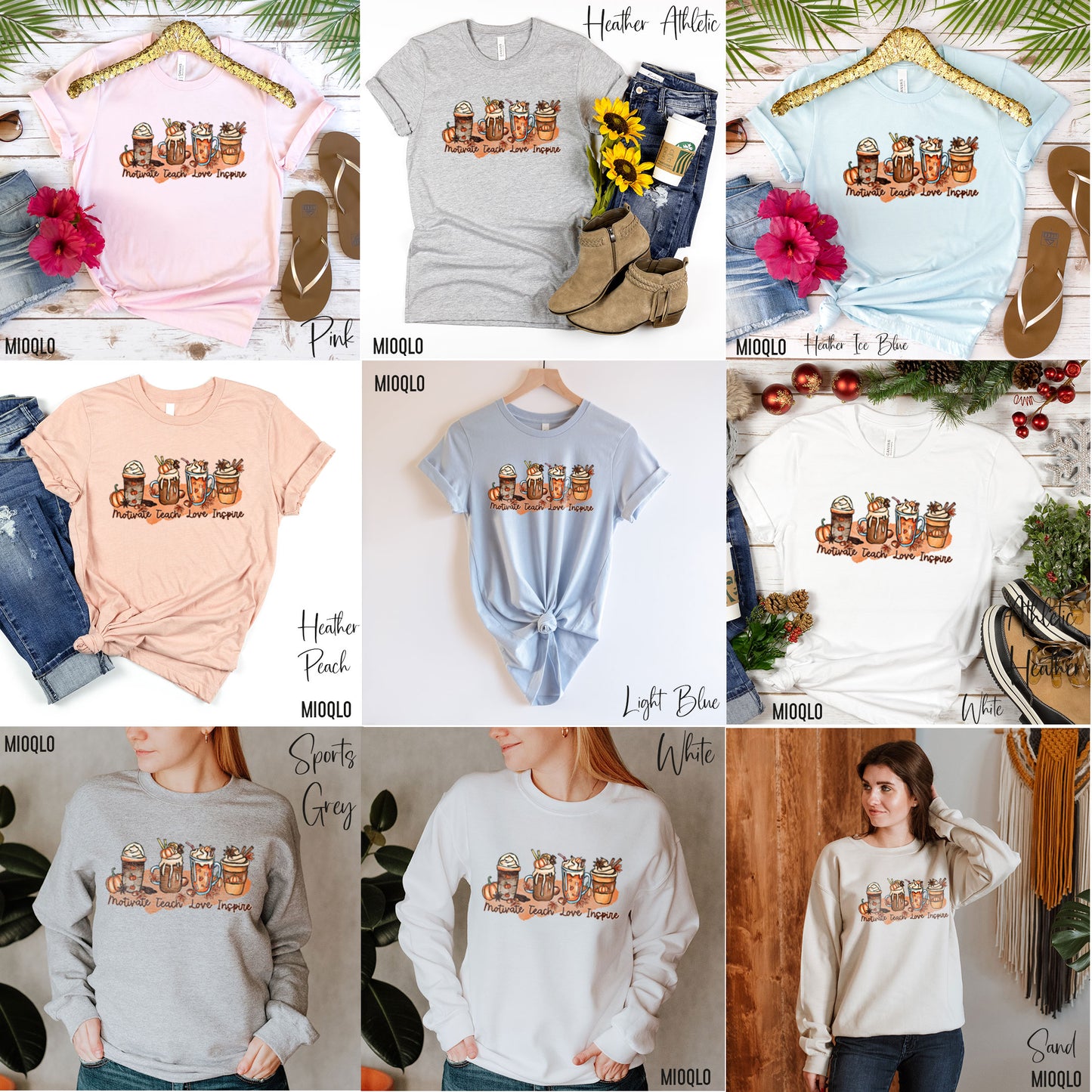 Teacher Motivation Positivity Fall School Teacher Shirt, Thankful Teachers Sweatshirt, Teach Love Inspire Shirt, Teacher Thanksgiving Shirt