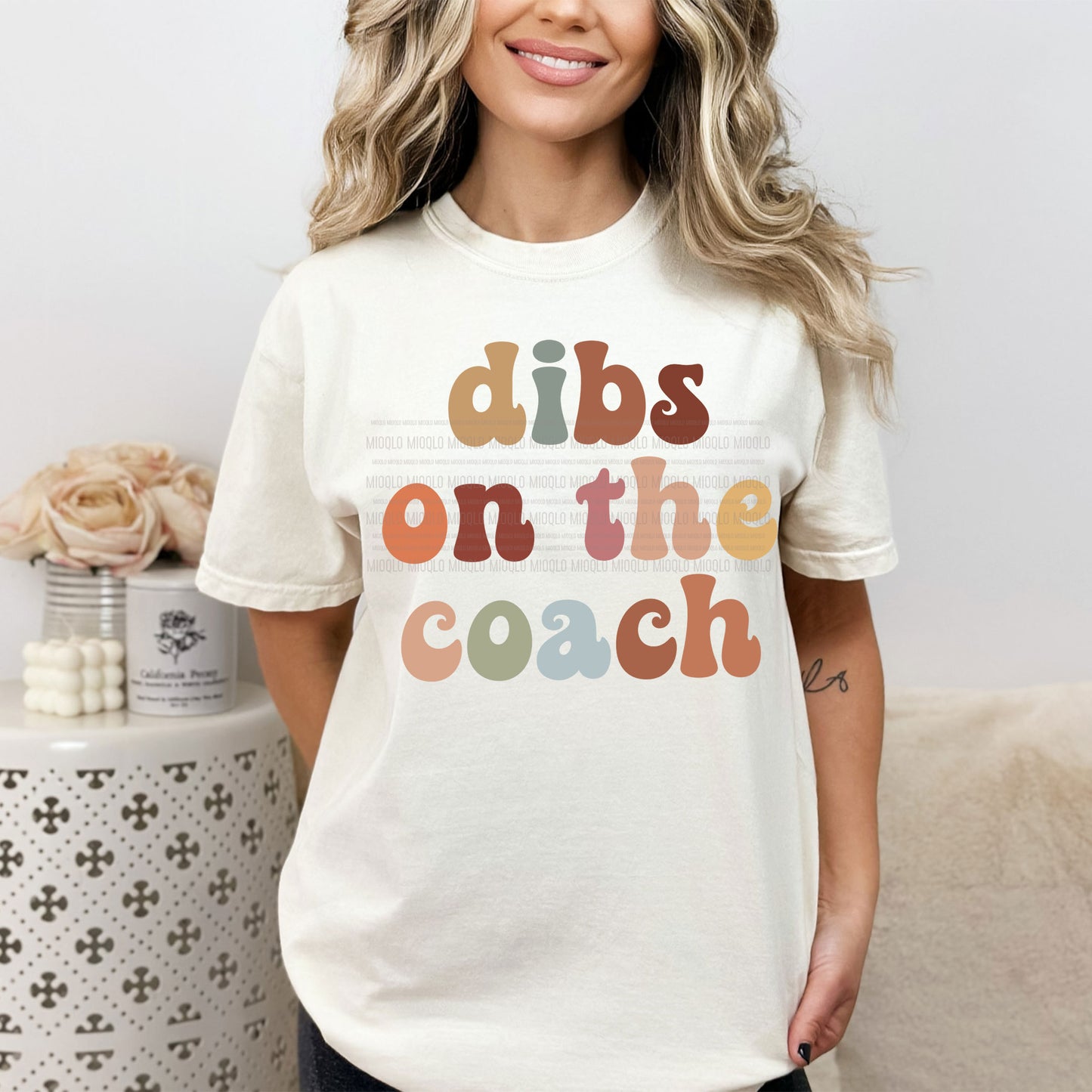 Dibs On The Coach, Boho Funny Sayings Sublimation PNG Digital Downloads