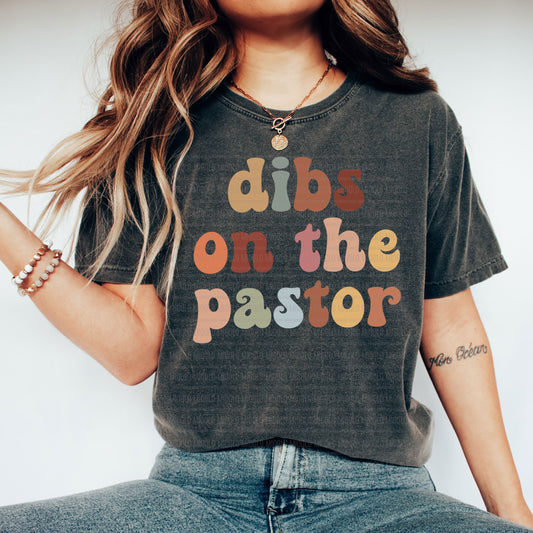 Dibs On The Pastor, Boho Funny Sayings Sublimation PNG Digital Downloads