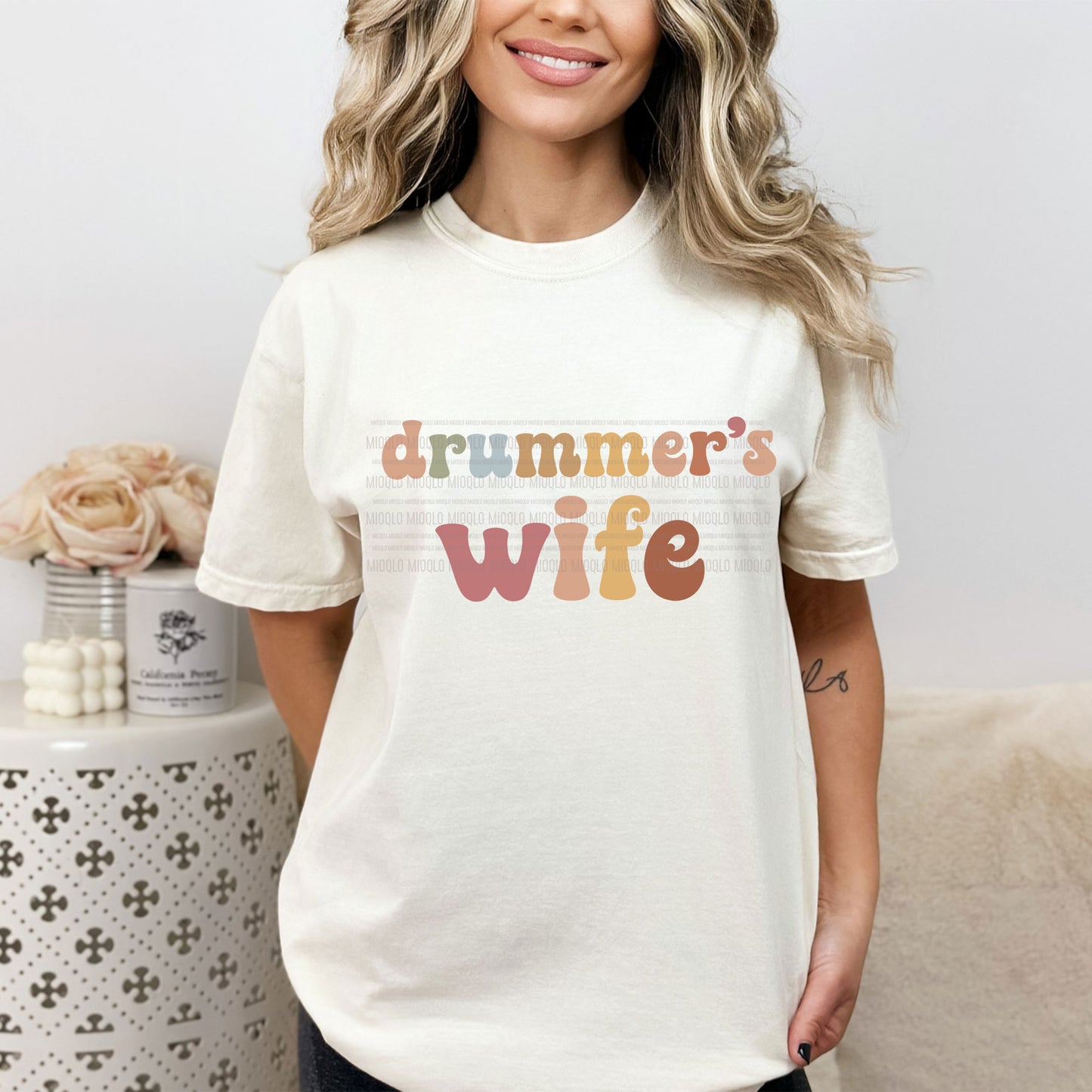 Drummer's Wife, Boho Funny Sayings Sublimation PNG Digital Downloads