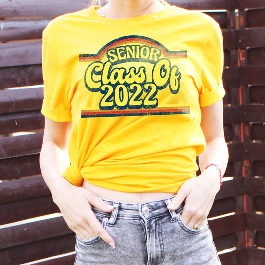 Senior Class Of 2022 Sunset Shirt, Senior Shirt, Graduation 2022 Shirt, Class Of 2022 Tee, Graduation Gift Vintage College Retro Senior 2022