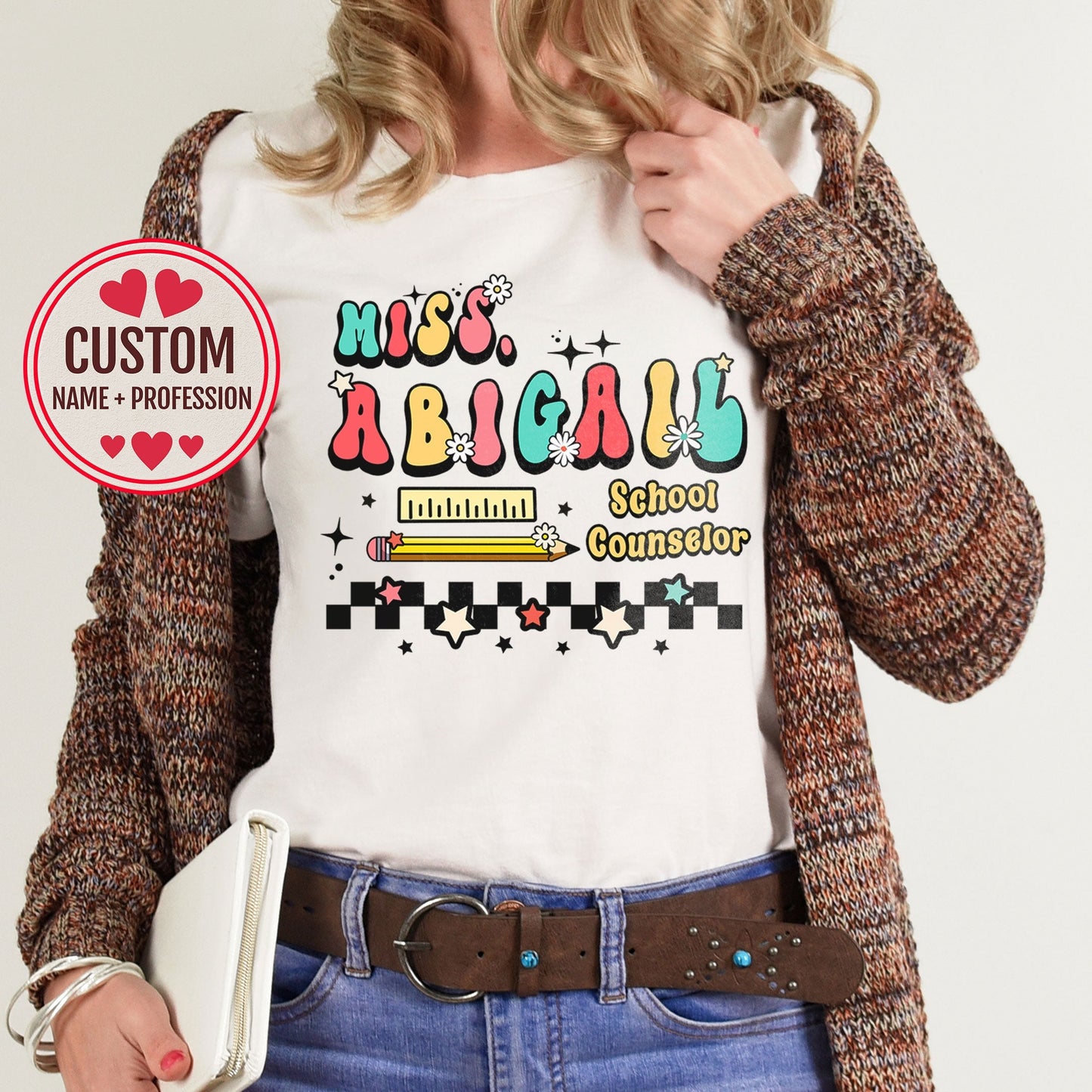 Custom Name Assistant Principal Shirt Personalize 3rd Grade Level Elementary Fourth Fifth Sixth 2nd Grade Teacher Gift For Preschool 4K Team