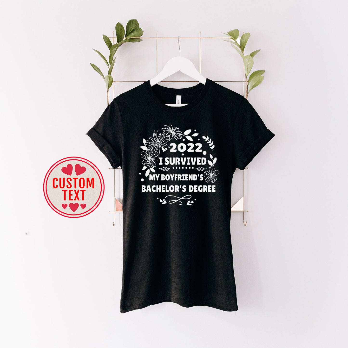 Custom Graduation Degree Shirt, I Survived My Daughter's Nursing School, Doctorate Program, Graduated PhD Dissertation Master Family College Graduation Team Tee