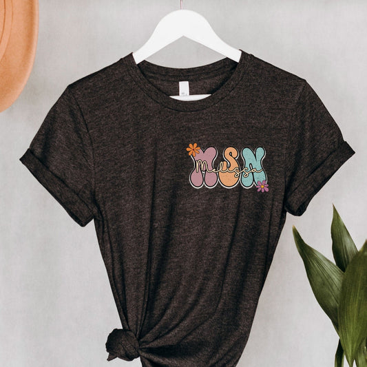 Custom Name MSN Nurse Shirt Personalized Master of Science in Nursing Nurse Grad Gift Pocket Shirt Nursing Tee Student School Graduation Tee